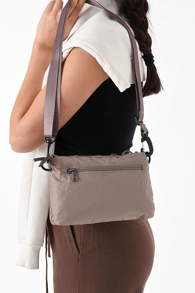 OLDSO Sanmorris Women's 4 Compartment Parachute Fabric Adjustable Crossbody Bag