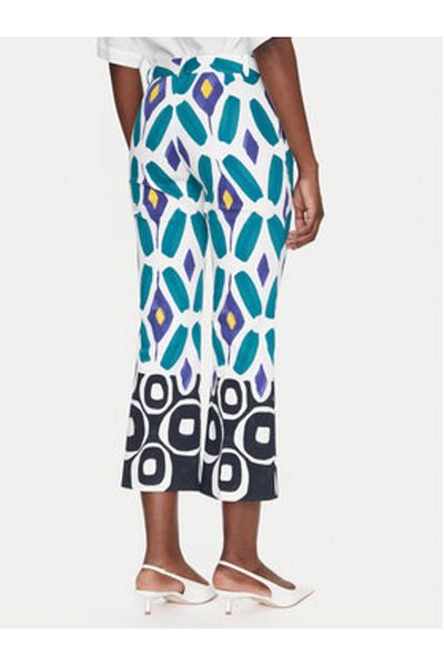Luisa Spagnoli Women's Fabric Trousers 542057 ASTERISCO Colored, Blue