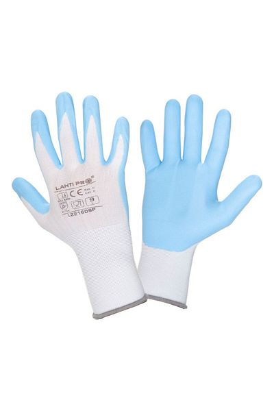 Lahti Pro Nitrile Glove With Elastic Polyester-Polyamide - 10