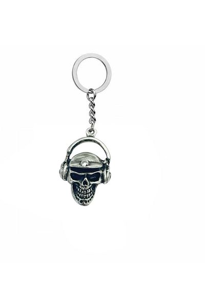 Herşey Nota Metal Keychain with Dj Figure – Unisex Music Themed Accessory