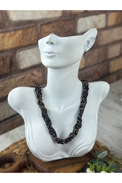 SEDEF TAKI Bronz gold boncuklu kolye