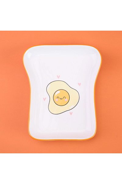 MATMEL Kitchen Egg Patterned Serving Plate - Colorful - 19 cm