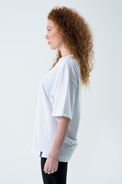 Eazy Co Nu este suficient Tricou alb unisex cu mânecă scurtă cu imprimeu în relief