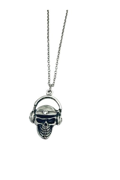 Herşey Nota Dj Figured Metal Necklace – 60 cm Chain – – Unisex Music Themed Jewelry