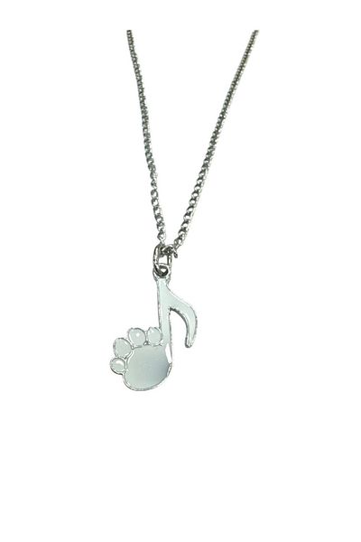 Herşey Nota Metal Keychain with Left Hand Switch Paw Figure – Unisex Music and Animal Themed Accessory