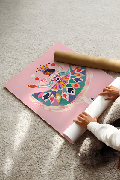 Home 3'lü Dans Eden Kalpler Kraliçesi, Genç odası Dekoru, Oturma Odası Tablo, Çerçevesiz Poster seti