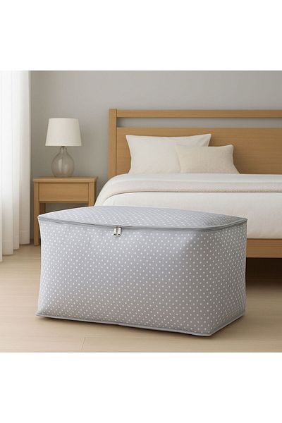 ASPARTAM Home Polka Dot Detailed Medium Size Bag - Gray - 64X41X35 cm