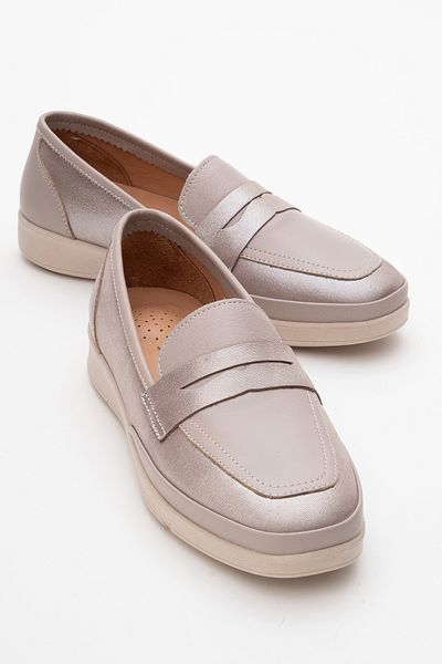 Dericlub Dericlub Women's Orthopedic Laceless Comfort Casual Shoes Real Leather Cr 2203 Mink