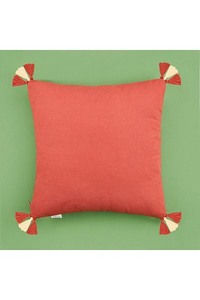 MATMEL Soft Colorful Tassel Detailed Throw Pillow - Beige / Color - 40X40 cm