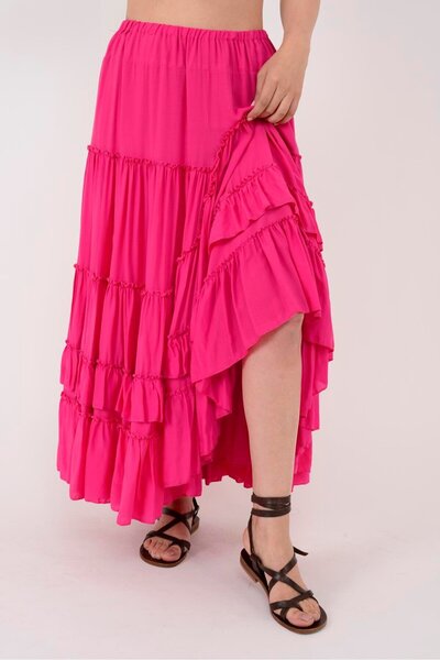 ZTO KADIN BELİ LASTİKLİ TREND ETEK