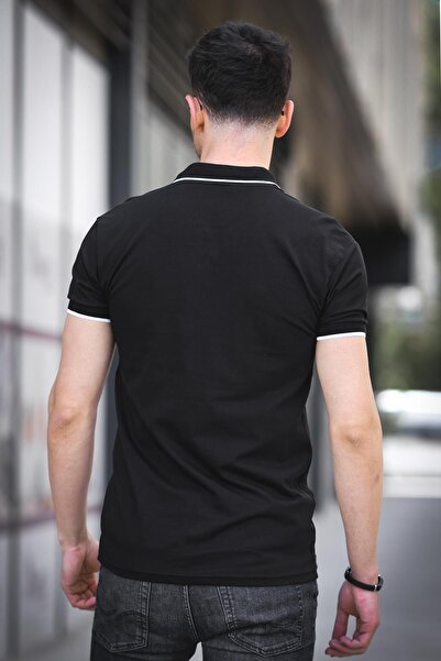 Oksit Colton Collar Lycra Slim Fit Men's Polo Collar Tshirt