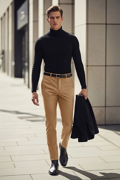 Trendyol Collection Μπεζ Slim Fit Ιταλικό Παντελόνι Chino Fabric TMNAW23PL00034
