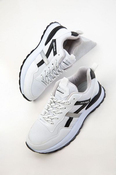 SOHO Weiß-Schwarz Herren Sneaker 20630