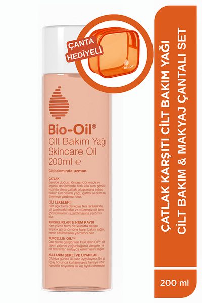 Bio-Oil Anti-Stretch & Anti-Blemish Moisturizing Skin Care Oil 200 ml - Skin Care Bag Gift Set