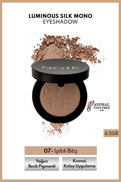 NOTE Luminous Silk Eyeshadow Single Eyeshadow – 07 Dark Beige