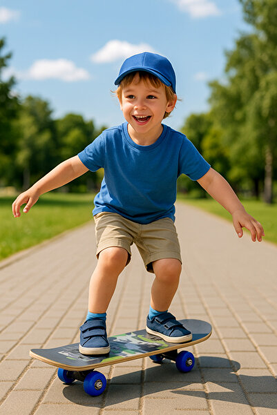 jetlegelsin 43 Cm Ahşap Resimli Kay Kay