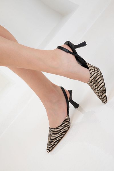 SOHO Pantofi clasici cu toc pentru femei Black-Skin 20616