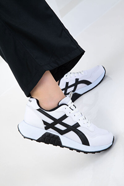 SOHO Weiß-Schwarz Damen Sneaker 20654