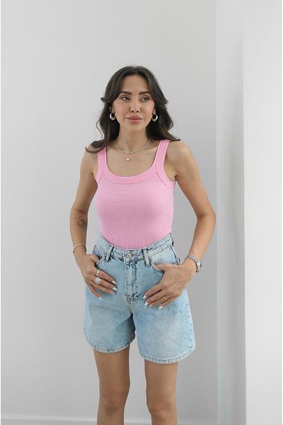 Havoş Pink Snor Ribbed Undershirt