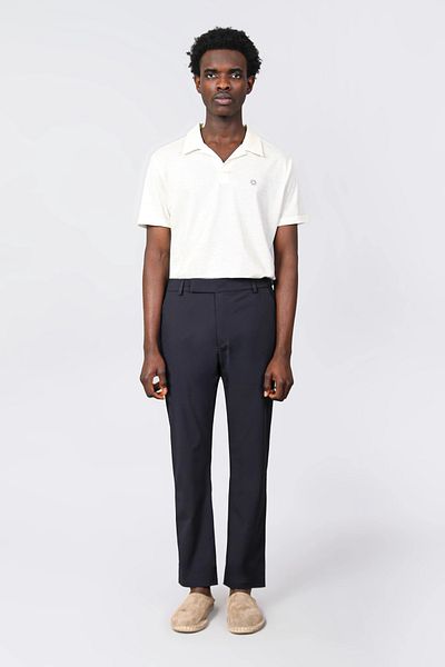 Isaora Stretch Water Repellent Regular Fit Normal Waist Straight Leg Chino Pants Men Pants Isr5126 Navy