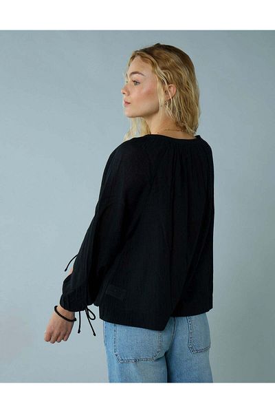 AMERICAN EAGLE AE Tie Sleeve Button-Up Top