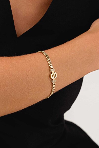 FERMAS KUYUMCULUK 14 Ayar S Harfli Gurmet Altın Bileklik