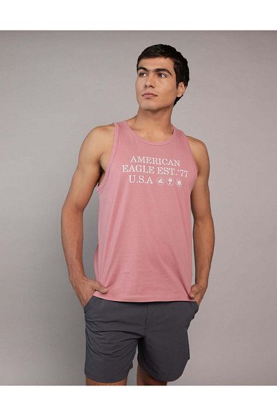 AMERICAN EAGLE AE Logo Graphic Tank Top
