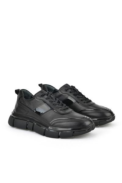 Ziya , Ανδρικό Sneaker από γνήσιο δέρμα 153498Z1792 Μαύρο