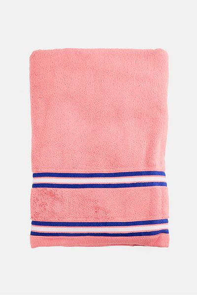 Nautica Striped Bath Towel, Pink