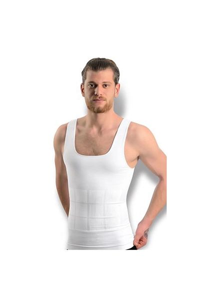 Narnuga Mi̇raxx White Men's Seamless Body Shaping Corset - 740