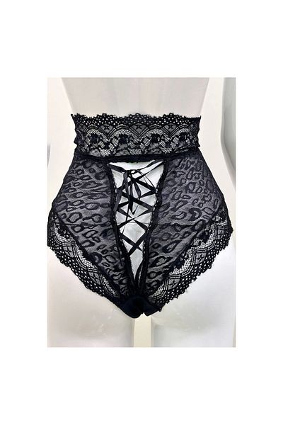 Narnuga Mi̇raxx Black Lace High Waist Panties Venus-K1013