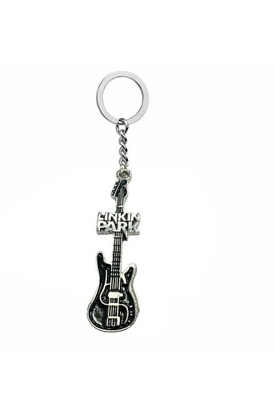Herşey Nota Linkin Park Themed Electric Guitar Keychain – Metal Rock & Nu Metal Accessory