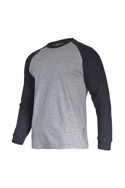 Lahti Pro Long Sleeve Cotton T-Shirt / Grey-Black - M