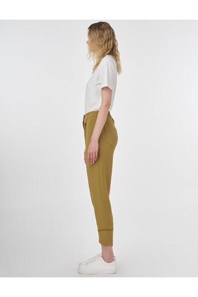 KYR Παντελόνι Κρεπ Χακί με λεπτομέρεια ραφής