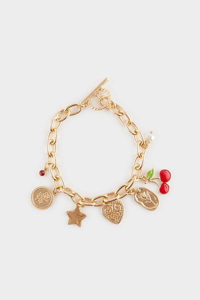 DeFacto Women's Charm Gold Bracelet F0858Axns