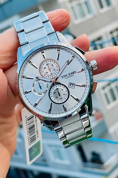 Tom Jones Original Brand Stainless Steel Men's Wristwatch 3Atm Waterproof and Bracelet Gift