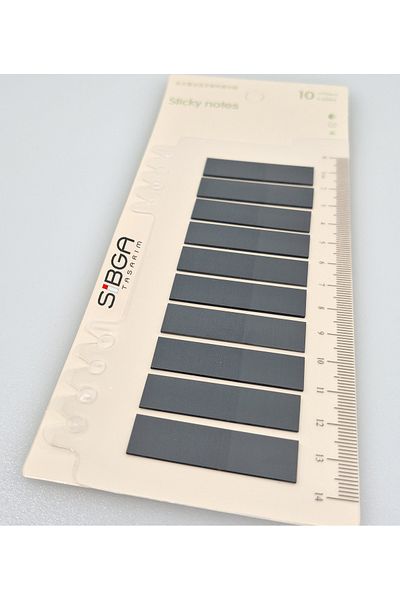 sibga tasarım Transparent Dark Gray Smoke Color Post-It Sticker Note Paper Book Mark Bookmark