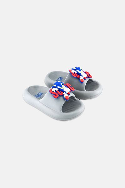 Sonic Toddlers Boy Super Sonic Slip On Slippers, Grey