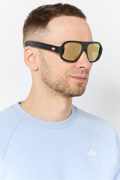 adidas Men OR012502G59 Square Sunglasses, Black