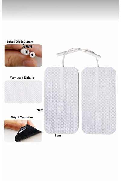 MediPal 20 Adet 9x5 Cm Universal Büyük Boy Kablolu Tens Pedi - Tens Elektrot Pedi - Yedek Tens Elektrodu