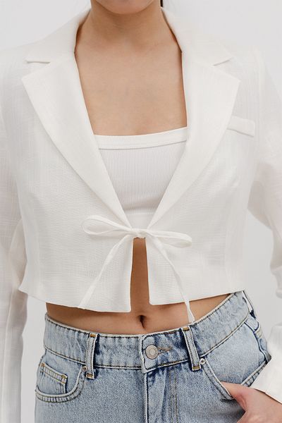 Addax Tie-Up Blazer Jacket C7070