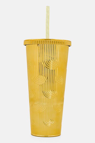 Vessel Mermaid Tumbler With Straw And Lid 710 ml, Gold