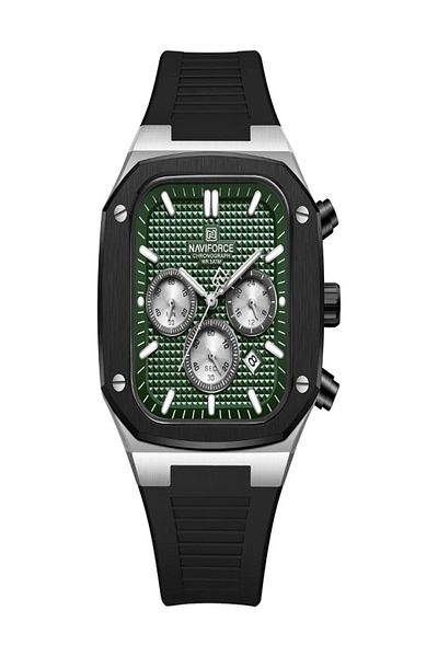 Naviforce Men's Fashion Silicone Rubber Sports Watch, Luxury Military Chronograph, Quartz