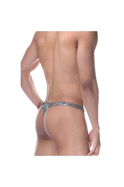 Narnuga Modli̇ve Silver Glitter Men's Thong