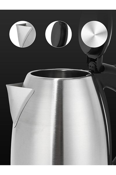 LAC LAICHY 1.8L Stainless Steel Electric Kettle, 1500W, Auto Shut-Off, Safe And Durable Design