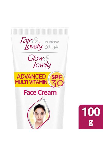 Glow & Lovely Face Cream Advanced Multi-vitamin Spf 30 Vita Glow 100 G Brightening, Hydrating & Sun Protection