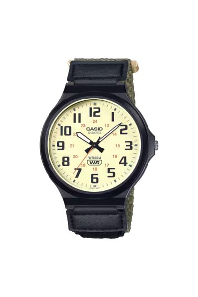 Casio CASIO Men's Analog Yellow Dial Watch - MW-240B-3BVDF