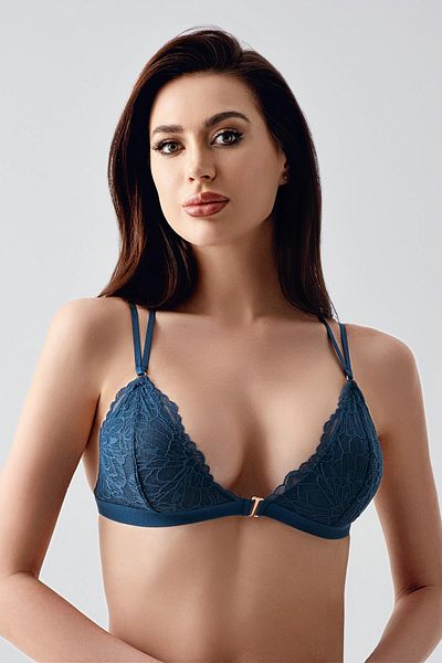 C&City Bralet χωρίς κάψουλα C18326 Navy Blue
