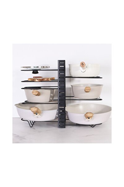 Calivita Organizator dublu Livit pentru tăvi, metal, negru, 48 x 38 x 20,5 cm