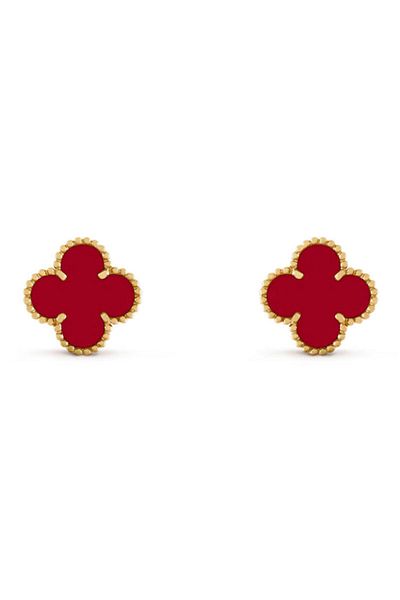 Unika Red Clover Earrings